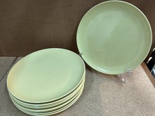 Set Of 9 Vtg Pebbleford Taylor Smith Taylor Yellow Sunburst Dinner Plates M03 picture