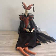 Joe Spencer Gathered Traditions Queen of Mean Witch Halloween Doll Decor READ picture