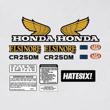 Sticker Decal Honda Elsinore CR125 CR 250 M 1973 1975 side cover fuel tank picture