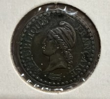 1848-A FRANCE 1 CENTIME NICE GRADE COPPER COIN~18MM~KM#754 picture