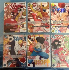 Round 1 x One Piece Promo Cards - Full Set of 10 English + 2 Keychains picture