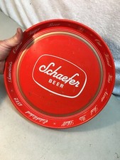 Vintage Metal Schafer Beer Tray; 12”Diameter  picture