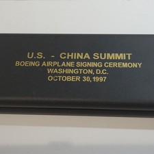 US-CHINA SUMMIT Boeing Airplane Signing Ceremony 1997 Commemorative Pen Set picture