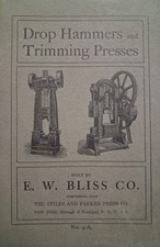 1904 E.W. BLISS CO Drop Hammers TRIMMING PRESS Catalog TOOLS Factory Textile picture