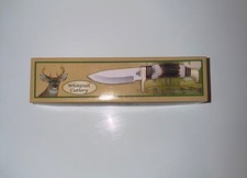Whitetail Cutlery WT-163 Hunting Knife Fixed Blade Bowie Stag Handle NIB picture