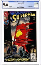 Superman #75D Direct Variant 1st Printing CGC 9.6 1993 4710939007 picture