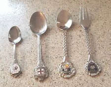 Lot of 3 Souvenir Assorted Spoons 1 Fork Vintage Very Nice picture