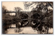 RPPC ~ Florence Kansas Street bridge over river picture