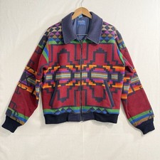 Vtg PENDLETON High Grade Western Southwestern Indian Blanket Coat Aztec Jacket M picture