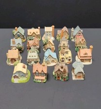 Lot of 19 Princeton Gallery for Lenox Miniature Houses Thimbles English Cottages picture