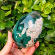 695G Beautiful  Natural Ocean Jasper Agate Crystal egg Madagascar picture