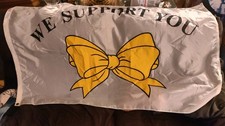 Vintage 1990 Collegeville Flag We Support You Yellow Ribbon Desert Storm 3x5 picture