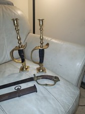 Extremely rare and beautiful Candlestick/ holder from sabers. Pair. European  picture