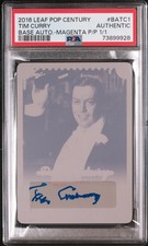 2016 Leaf Pop Century PRINTING PLATE AUTO Tim Curry PSA Autograph One of 1/1 picture