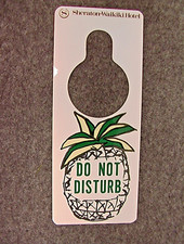 Vintage SHERATON WAIKIKI Hawaii Pineapple Do Not Disturb DOOR HANGER - Free Shpg picture
