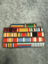 WWII USMC Marine Embroidered Ribbon Rack Merchant Marine COMBAT BAR Rare Vet picture