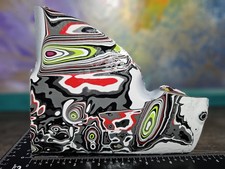 Genuine Fordite Jewelry Grade Rare Colors Prime Motor City Agate Blanks/Cabbing picture