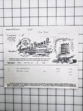 Vintage 1907 Edward D. Depew & Co. Wholesale Grocers Invoice - New York picture