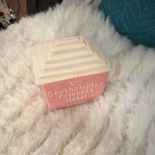 South Hampton Princess Hotel Bermuda Vintage Trinket Box Ceramic Pink picture