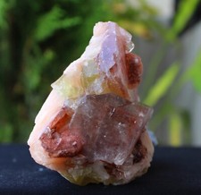 Green , Red Apophyllite Crystals w/ Stilbite Minerals Specimen #M1 picture