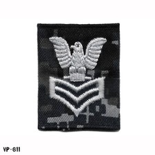 USN BDG NWU Blue Digital Petty Officer 1st Class PO1 E-6 Parka Tab NOS Vanguard picture
