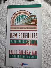 1990's Amtrak Northeast Corridor New Schedule  Change  6 Page Brochure picture