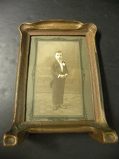 A Rare Antique  Frame & Photograph Of A Boy In Formal Attire Early 1900's picture
