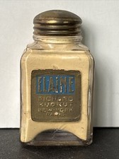 Vintage Richard Hudnut Elaine Perfume Powder Glass Bottle New York Paris RARE picture