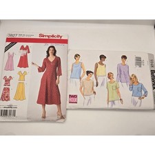 VTG Sewing Patterns Y2K Lot of 2 Butterick 5948 Cut Simplicity 3827 Cut picture