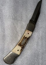Vintage 1989 Case XX 51139L SS Genuine Stag Large Lockback Pocket Knife 1-Dot picture