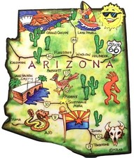 Arizona The Grand Canyon State Artwood Jumbo Fridge Magnet picture