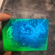 1993 Skybox Marvel Spider-Man Vs Venom Green 3-D Hologram Card Excellent picture