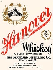 Hanover Whiskey Metal Sign 9
