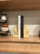Vtg 1940s Coventry Ware Chalkware Bird Bookends Pouter Pigeon Dove Cream Pair picture