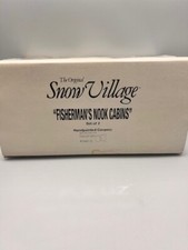 FISHERMAN'S NOOK CABINS BASS AND TROUT # 54615 s/2 DEPT 56 RETIRED SNOW VILLAGE picture