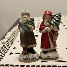 Vintage 1984 Christmas Eve Inc Memories of Santa Ornaments 4.5