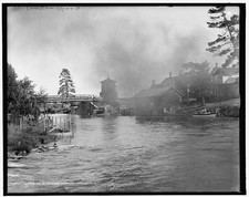 Indian River Cheboygan Petoskey Michigan 1900s Bridge Waterfront Town picture