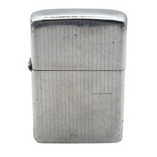 Zippo Regular Engine-Turned Blank Panel Silver-Tone Lighter 1978 Tentative picture