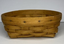 Vintage Longaberger Basket Signed 2000 Small Round Catchall  7.5