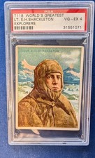 1910 T118 Hassan World's Greatest Explorers E.H. Shackleton PSA 4 Antarctica Key picture