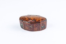 Antique Victorian Leather 'Hooks & Eyes' Notions Box, London, 19th C. picture