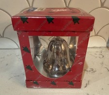 Vintage 1994 Reed & Barton Sliver Platted Christmas Bell Ornament picture