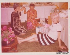 1972 Three Women Graces Bridal Shower Barefoot Lebanon Indiana VINTAGE PHOTO picture