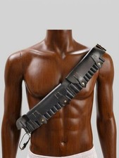 British Martini Henry P1882 Pattern 50 Round Leather Bandolier Black Ammo Belt picture