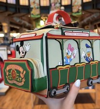 Disney Parks Loungefly Main Street Transportation Trolley Bag Mickey & Friends picture