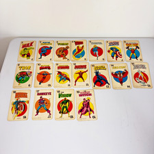 Lot of 17 Vtg 1978 Marvel Comics Super-Heroes Cards Black Iron Card Game picture