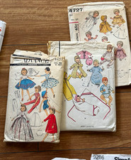 Lot 10 Vintage Sewing Patterns Simplicity McCall's Butterick Crafts Doll, As is picture