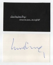 Autograph SIR RUDOLF BING Opera Opera Director Met NY Original Signed 1967 (We) picture