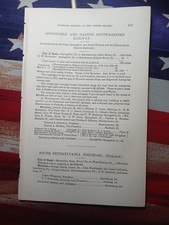 1871 Train Report SPRINGFIELD & ILLINOIS SOUTH EASTERN RAILWAY Beardstown IL picture