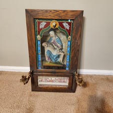 Antique Catholic Virgin Mary Jesus 